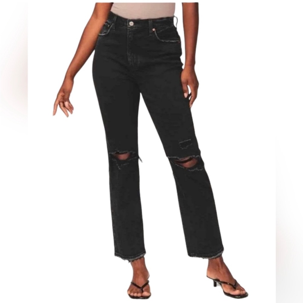 Abercrombie & Fitch Ultra High Rose Ankle Straight jeans